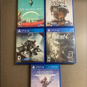 PlayStation 4 games. 5 total games. All of them work fine.